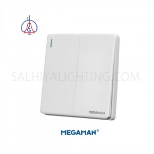 Switch Megaman 2Gang 2Way -White Color