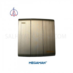 Switch Megaman 3Gang 2Way -Gold Color