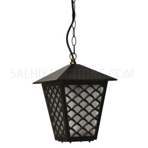 Outdoor Hanging Light 145 - 105 - E27 Glass Diffuser - Goldmine