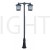 Post Light  141 - 324 - E27 PC Diffuser - Brown