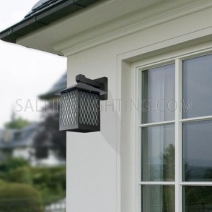 Indoor/Outdoor Wall Light  143-301-E27 Glass Diffuser- Brown