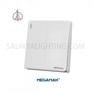 Switch Megaman 2Gang 2Way -White Color