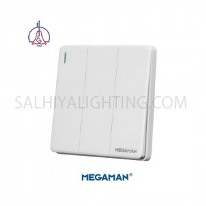 Switch Megaman 3Gang 2Way -White Color