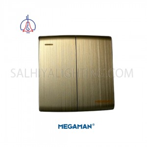 Switch Megaman 2Gang 2Way - Gold Color