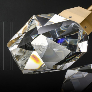 Modern 7 Crystal Stones Ceiling Light 3000K 8178- Bronze